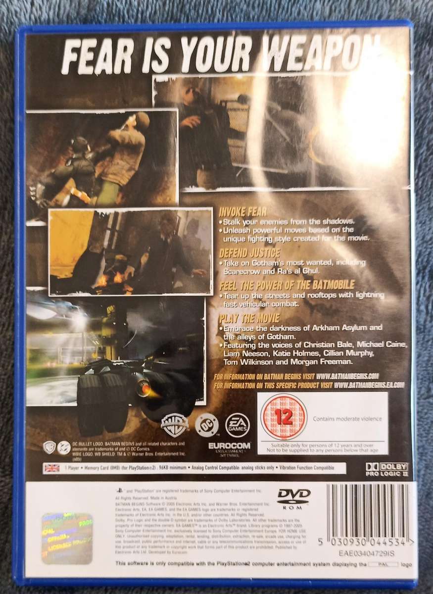 Batman Begins for PS2 PAL CIB