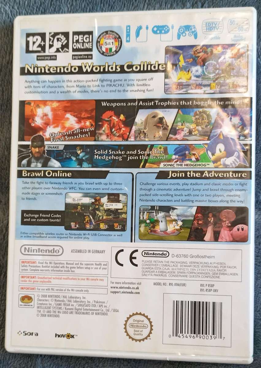 Super Smash Bros Brawl for Wii PAL CIB