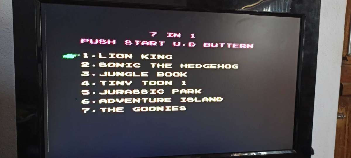 7 in 1 TV Games Cartridge