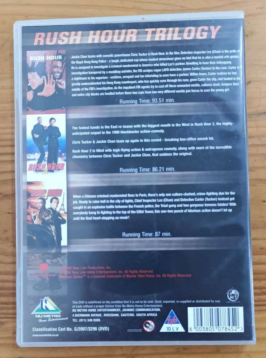Rush Hour Trilogy (3 Movies on DVD)