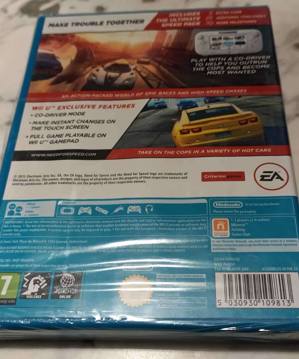 Need for Speed Most Wanted for the Wii U (Factory Sealed)