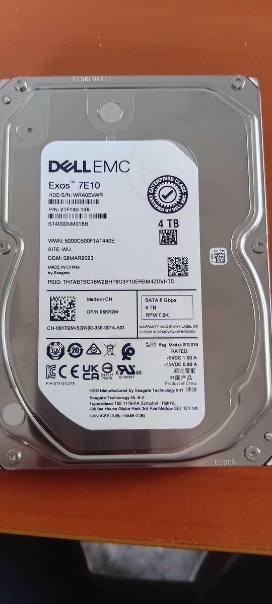 Dell EMC Exos 7E10 4TB Harddisk Drive