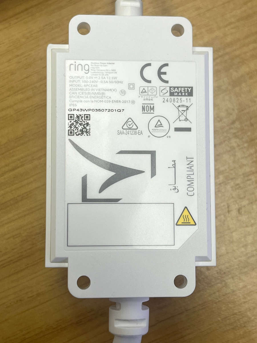 Ring indoor/outdoor power adapter for Ring Stick up Cam