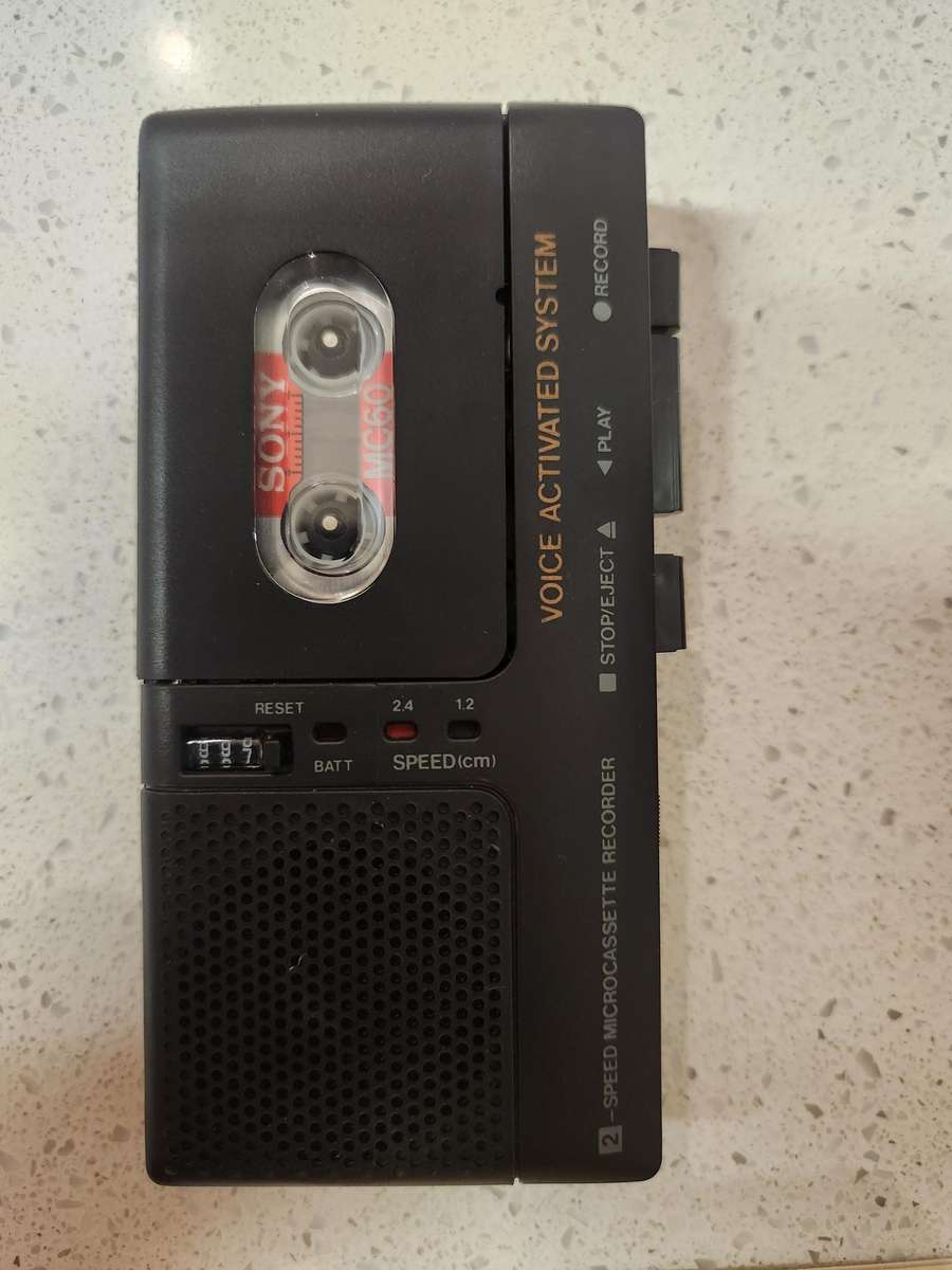 Microcassette Recorder with Sony tape