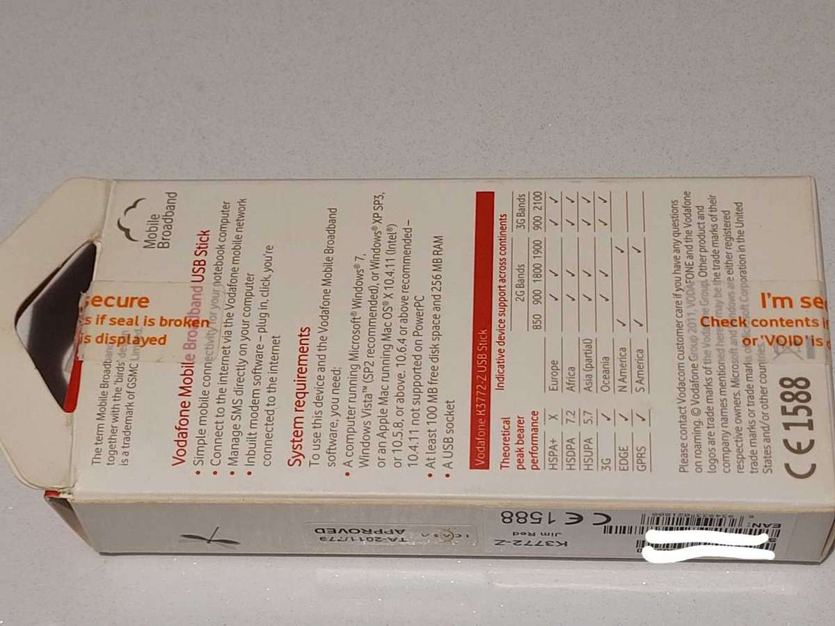 Vodacom 3G USB Stick ZTE K3772Z