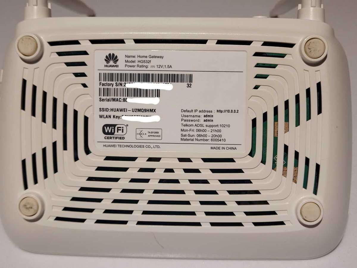 Huawei Wireless ADSL Router HG532f Telkom