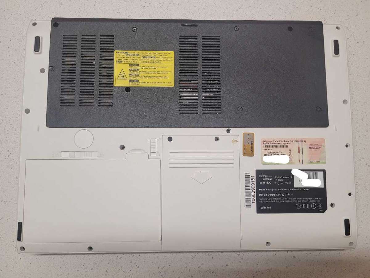 Fujitsu Siemens Amilo Pi 3525 Centrino laptop - Battery does not hold charge
