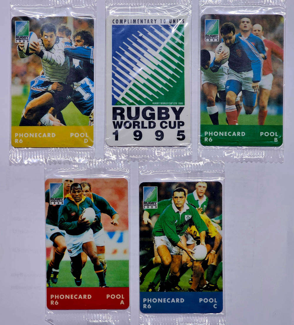 Sealed 1995 Rugby World Cup Phone Cards