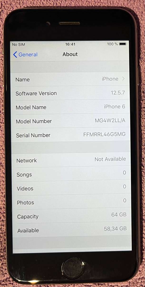 Apple iPhone 6 64GB - Silver A1549