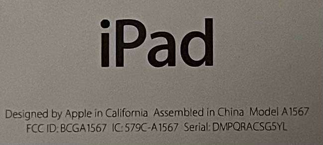 Apple iPad Air 2 (A1567)