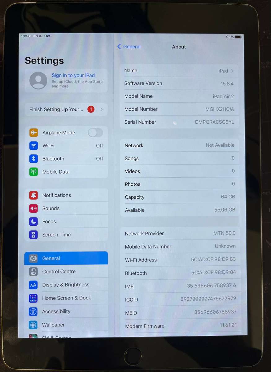 Apple iPad Air 2 (A1567)