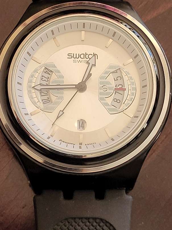Rare Find ! Highly collectable Swatch Irony Man's watch in good condition !