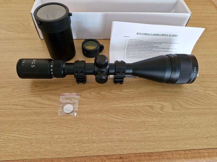 BRAND NEW ! Excellent AGS 4 x 16 x 50 Cobalt Air Rifle Scope ! Boxed !