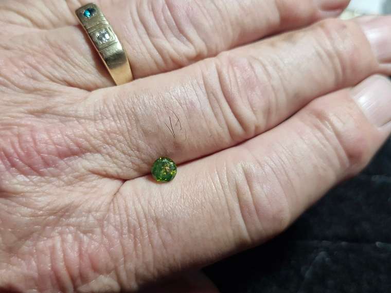 Rare green 0.90ct natural mined diamond