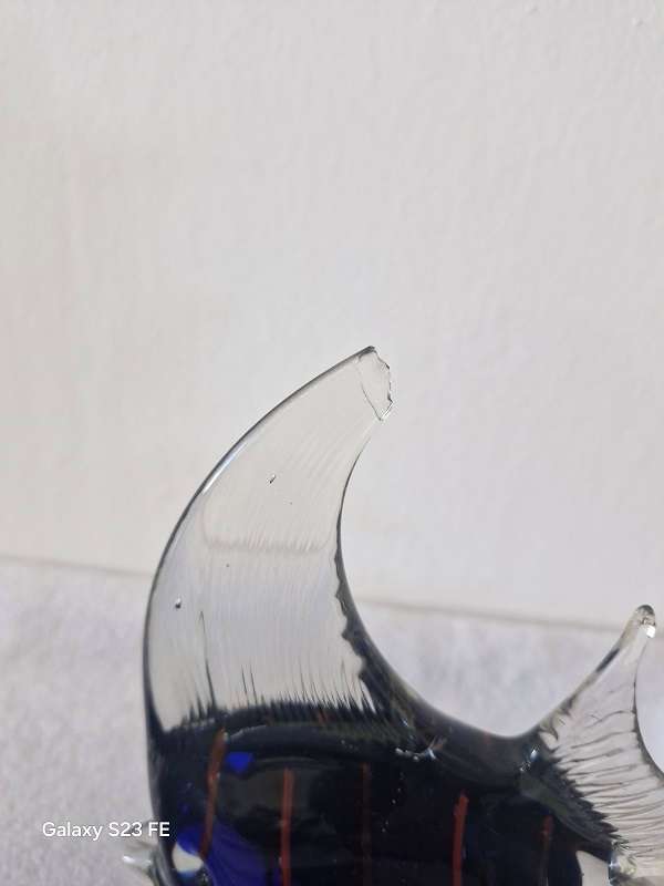 3 x MURANO Angel fish glass sculptures in 1 lot !