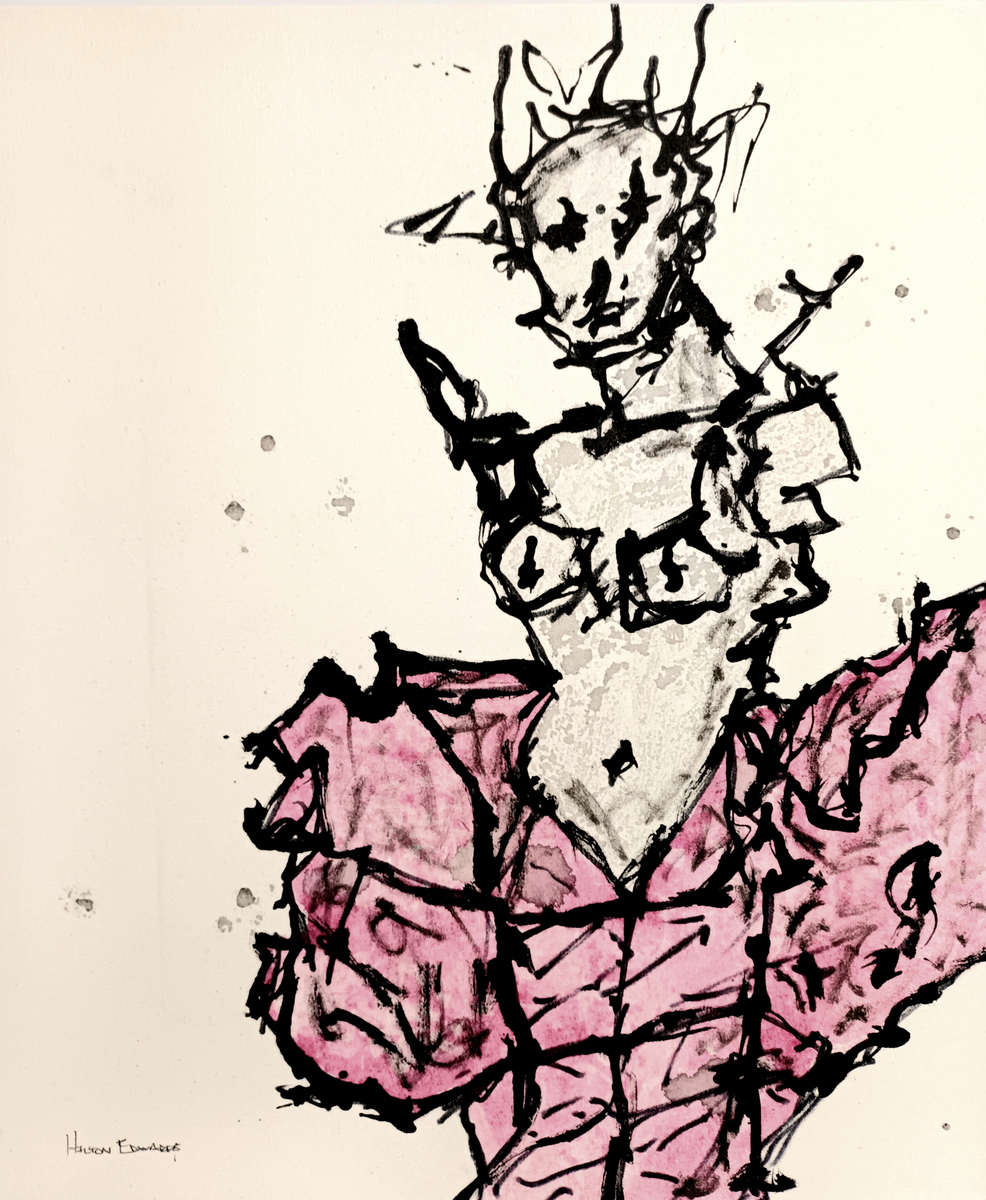 hilton edwards mixed media painting