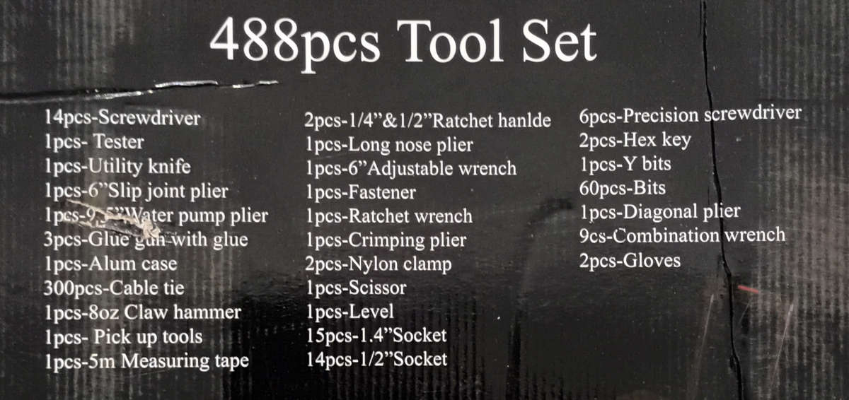 la fermete 488 pcs tool box set with trolley case