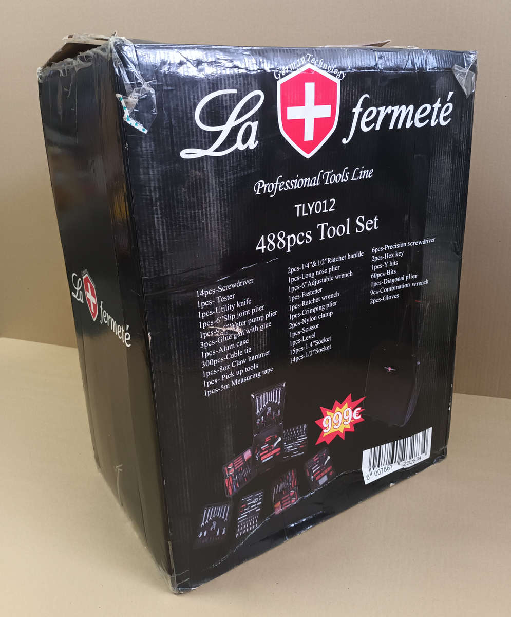 la fermete 488 pcs tool box set with trolley case