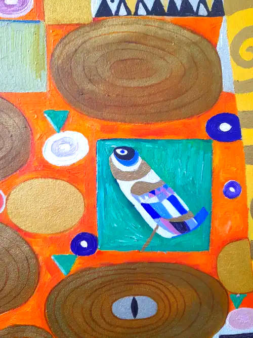 after gustav klimt, the embrace  oil painting