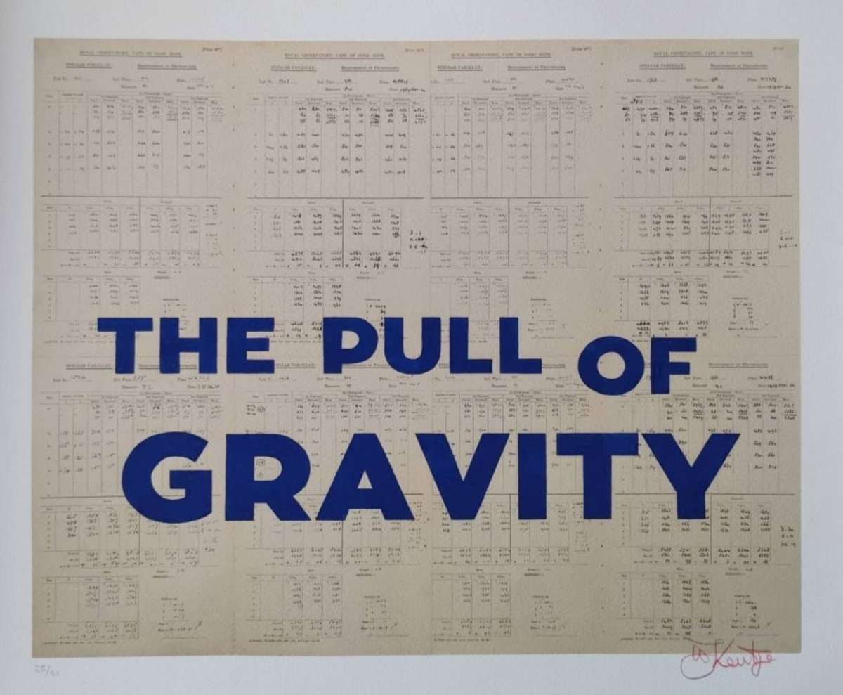 william kentridge -` the pull of gravity` print