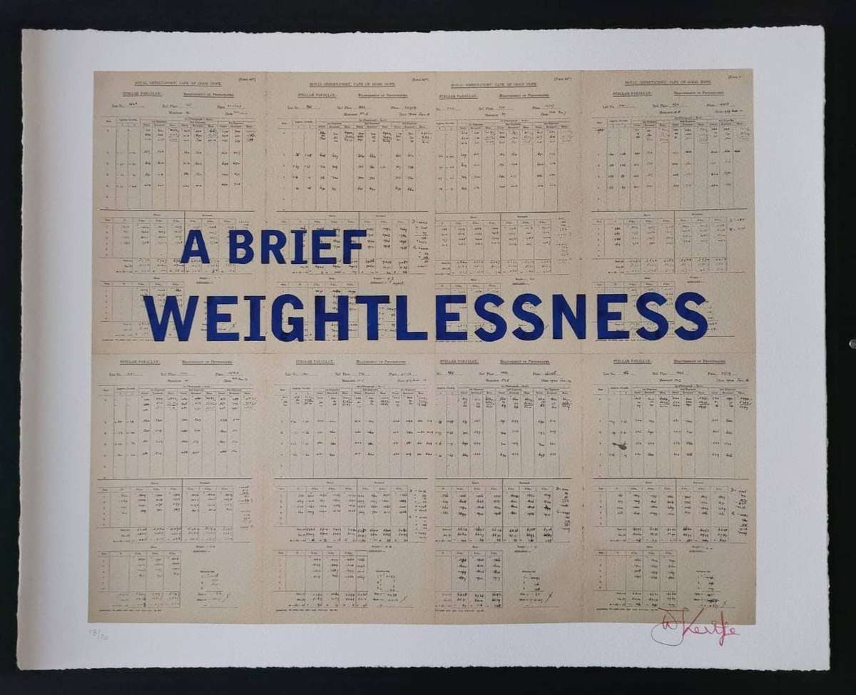william kentridge -` a brief weightlessness` print