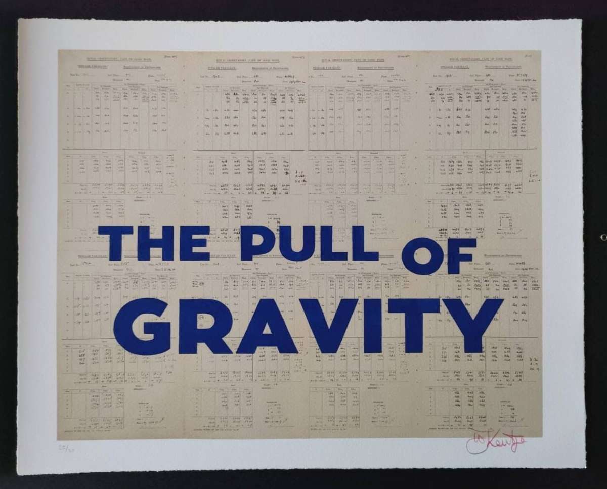 william kentridge -` the pull of gravity` print