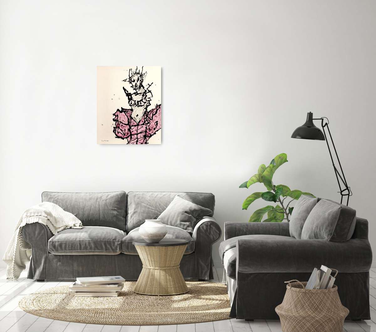 hilton edwards mixed media painting