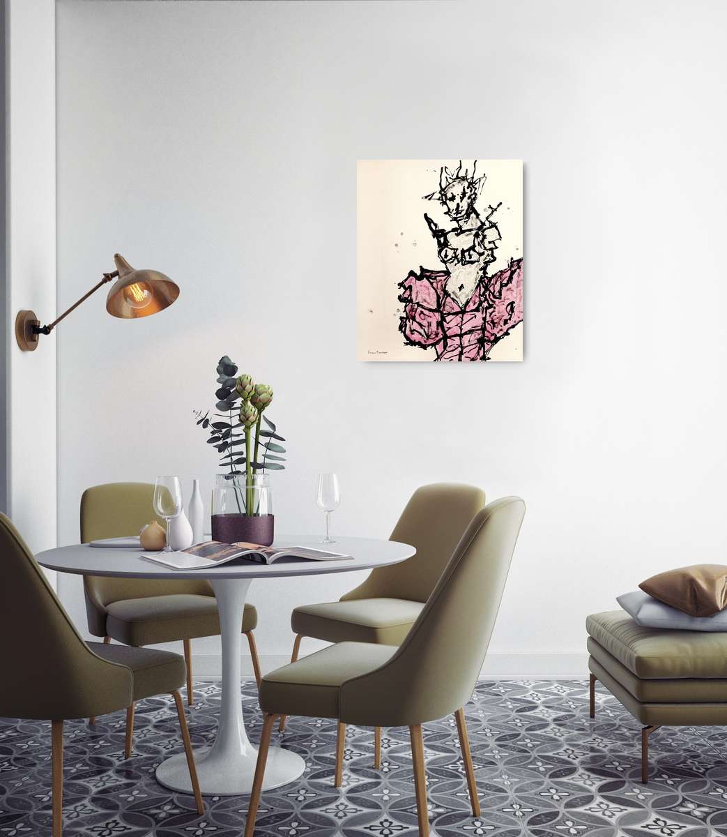 hilton edwards mixed media painting