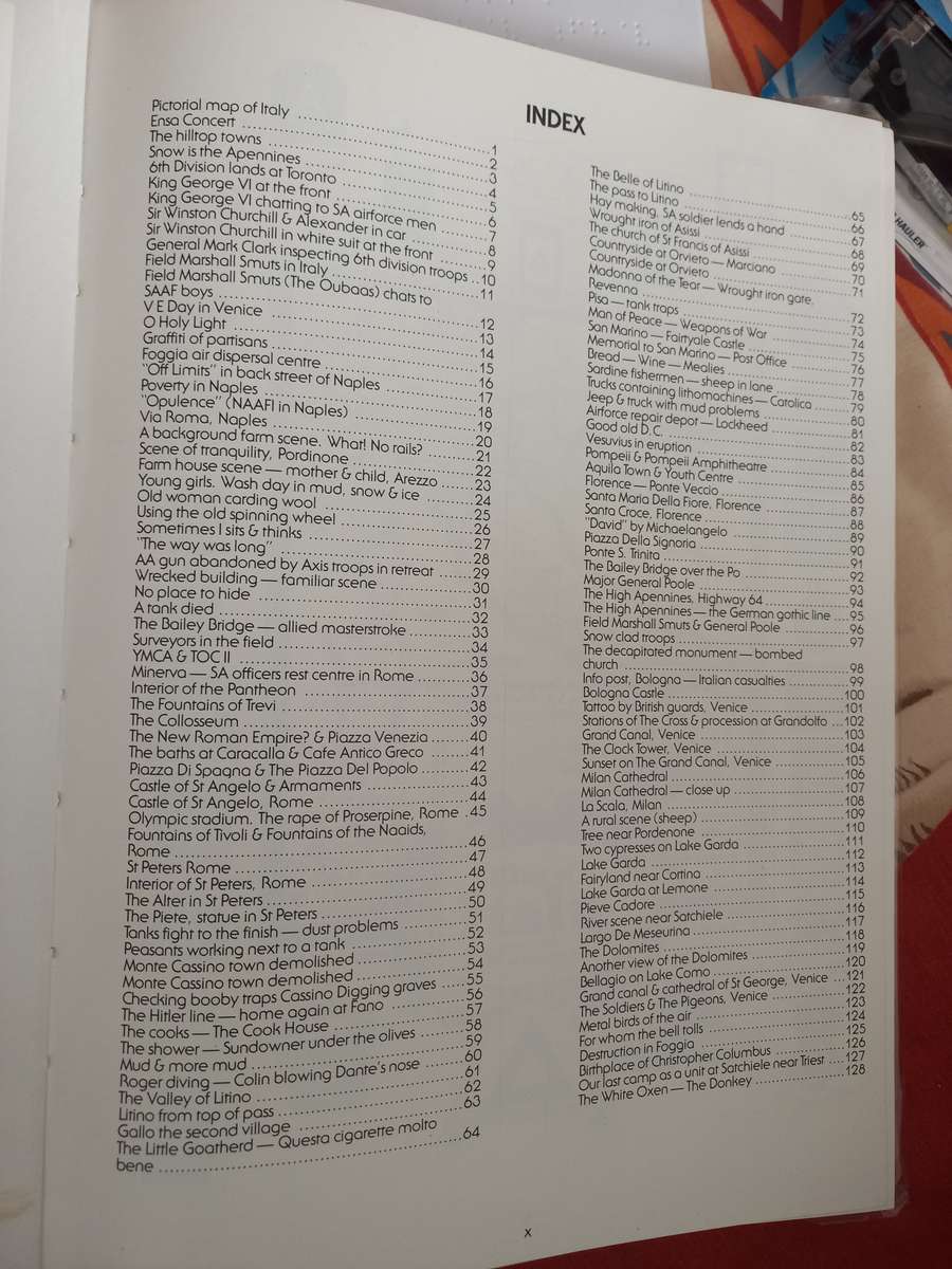 Book - Memories - Italy World War 2