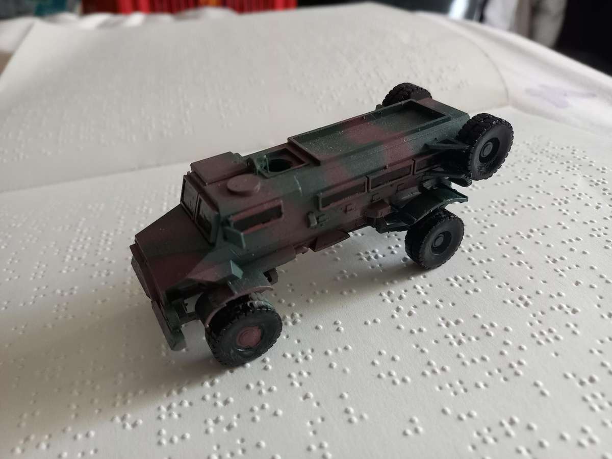 3d printed South African Police Casspir model - 1/64 scale