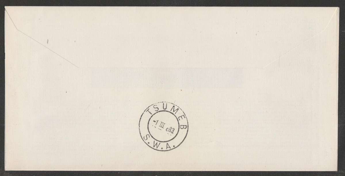 AVIATION 1983 NAMIB AIR SIGNED COVER #16 - 25 YEARS NAMIB AIR COMM FLIGHT WINDHOEK TO TSUMEB