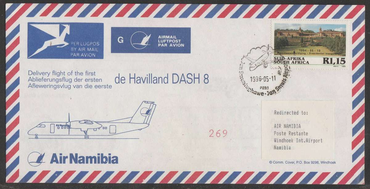 AVIATION 1996 AIR NAMIBIA DELIVERY FLIGHT G 1ST DE HAVILLAND DASH 8 JHB TO WINDHOEK