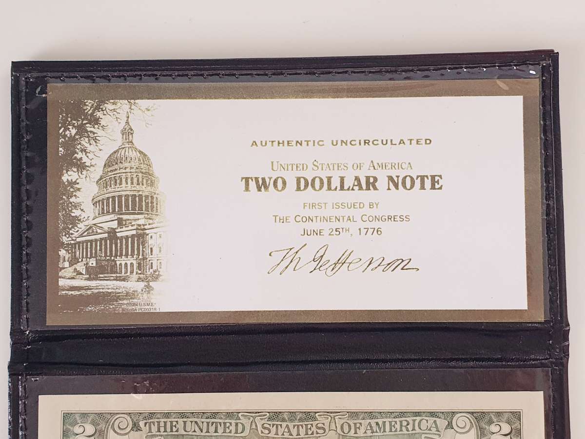 UNCIRCULATED - AUTHENTIC - WORLD RESERVE - 2003 - 2 DOLLAR BILL