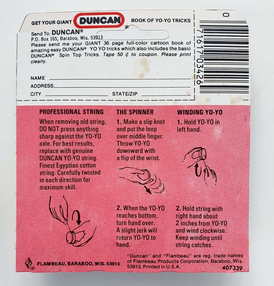 GENUINE VINTAGE SPRITE SUPER - RUSSELL YOYO + VIN. DUNCAN STRING