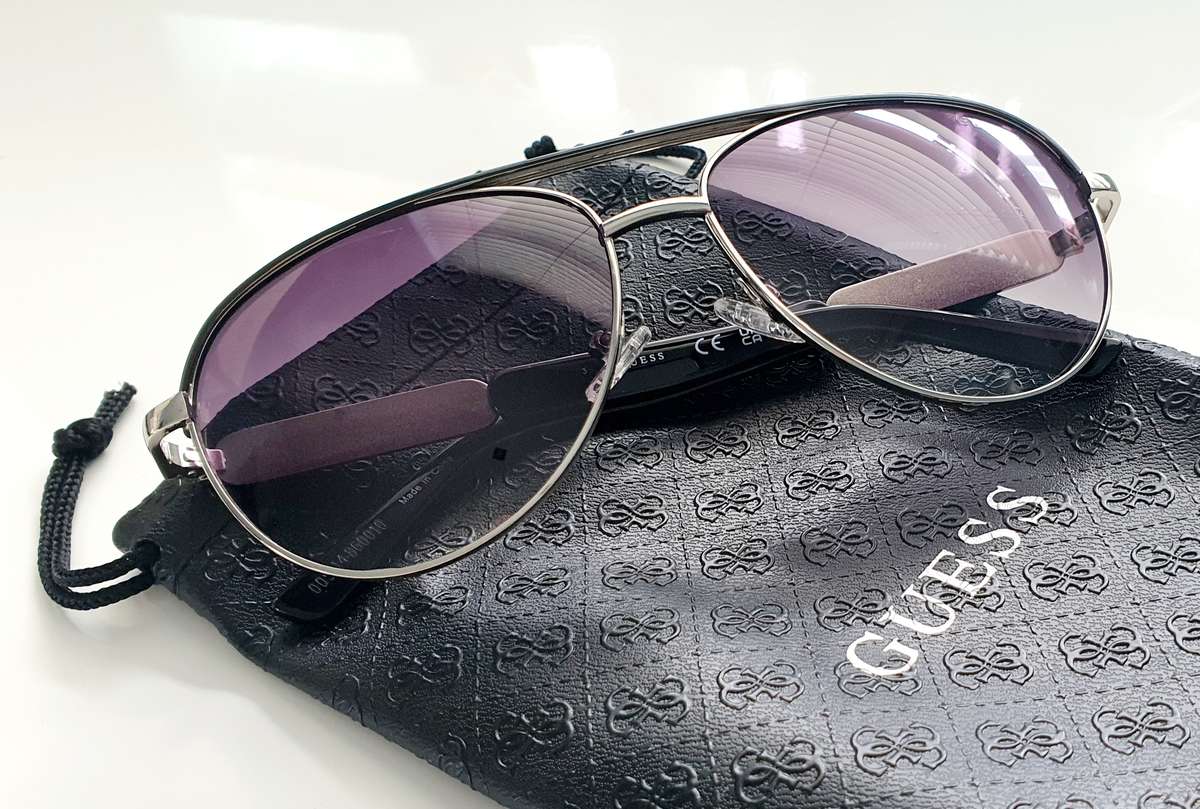 Stunning Guess Women's 57mm Shiny Nickeltin Sunglasses