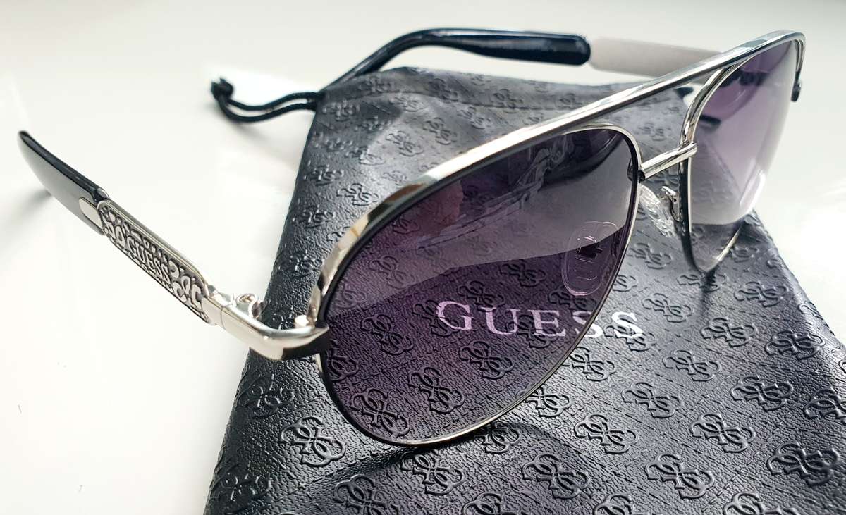Stunning Guess Women's 57mm Shiny Nickeltin Sunglasses