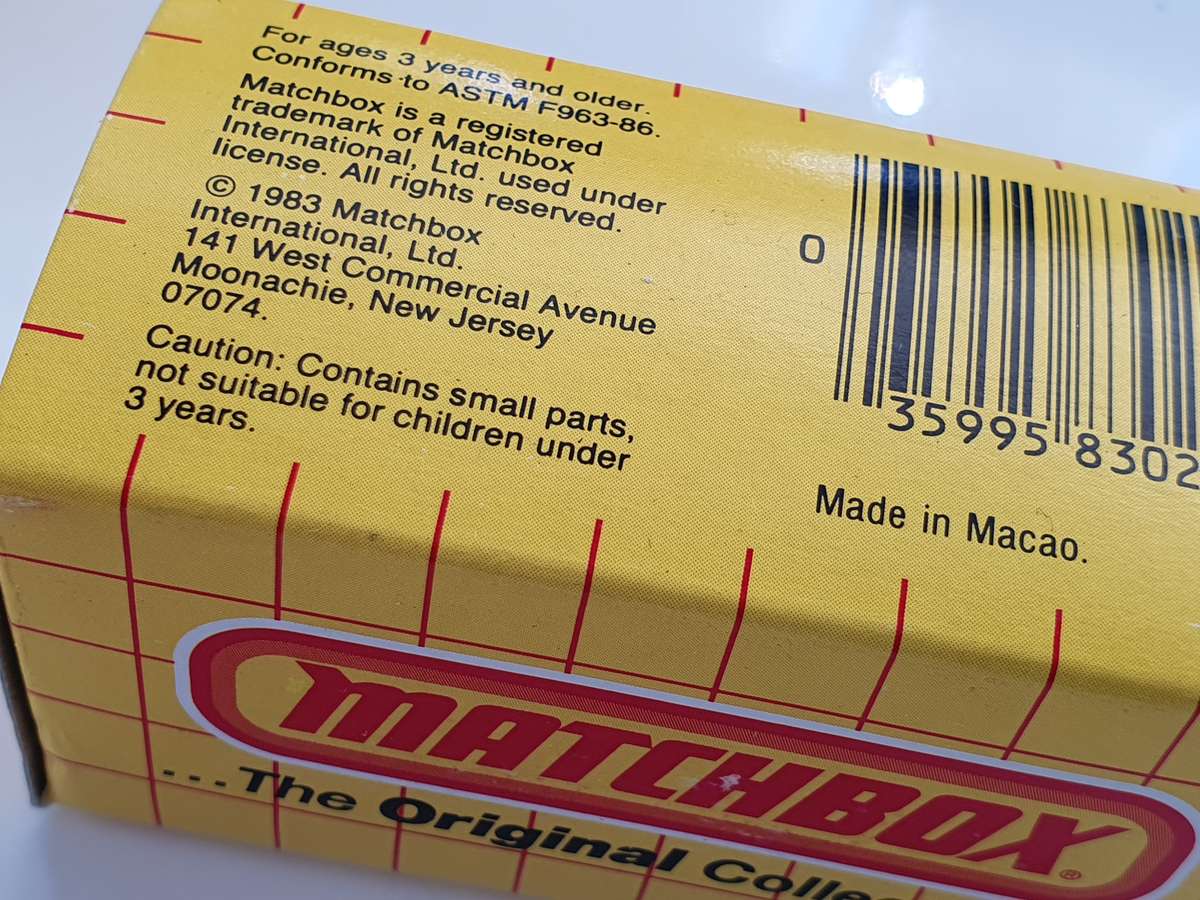 1981 MATCHBOX CHEVY VAN 4X4 - MADE IN MACAU - 43 YEARS OLD