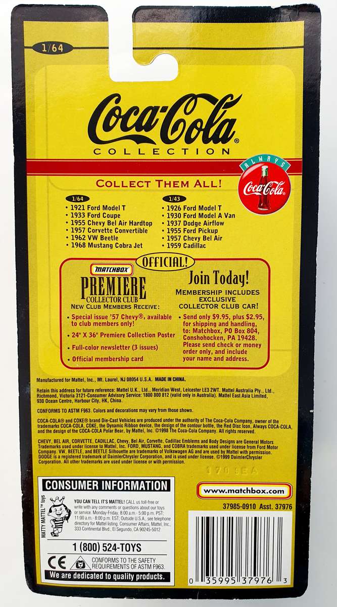 1999 Vintage Matchbox Collectibles - 1957 Corvette Convertible