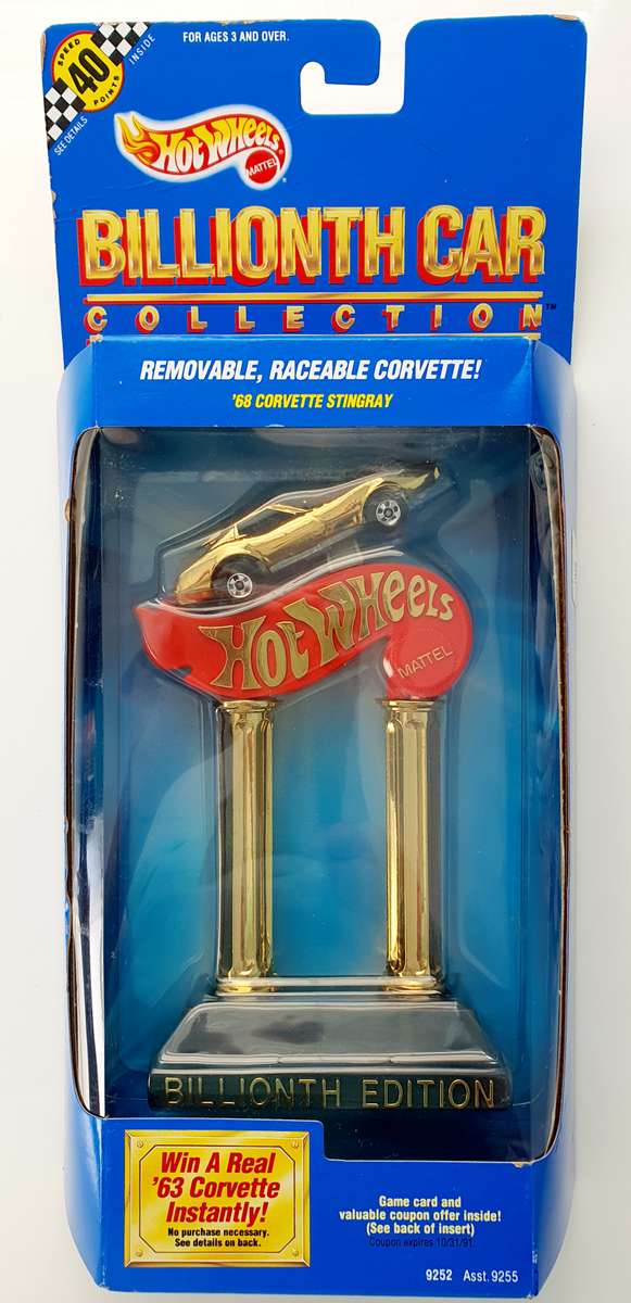 1990 HOT WHEELS MATTEL - BILLIONTH EDITION - GOLDEN 68 CORVETTE STINGRAY