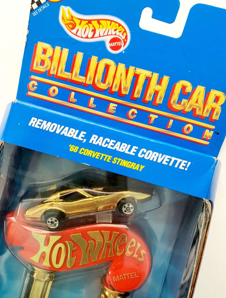 1990 HOT WHEELS MATTEL - BILLIONTH EDITION - GOLDEN 68 CORVETTE STINGRAY