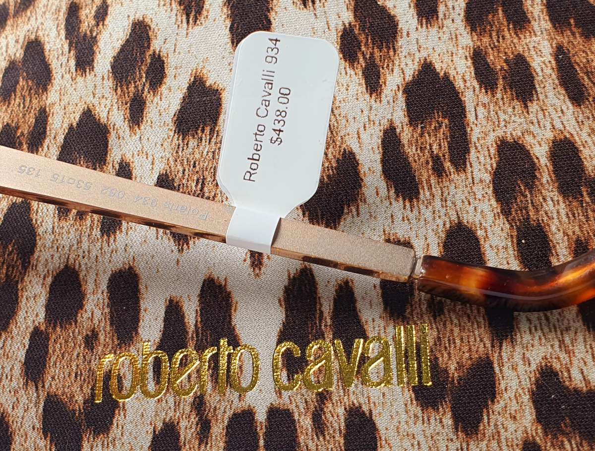 ROBERTO CAVALLI 934 052 POLARIS HAVANA EYEGLASSES AUTHENTIC RX 53-15 - DEMO MODEL