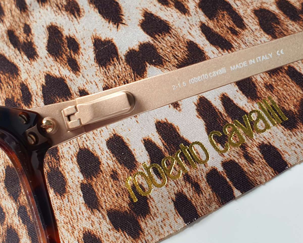 ROBERTO CAVALLI 934 052 POLARIS HAVANA EYEGLASSES AUTHENTIC RX 53-15 - DEMO MODEL