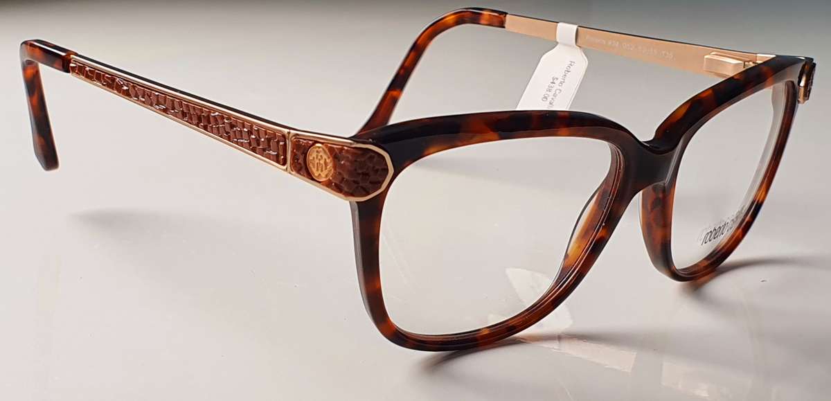 ROBERTO CAVALLI 934 052 POLARIS HAVANA EYEGLASSES AUTHENTIC RX 53-15 - DEMO MODEL