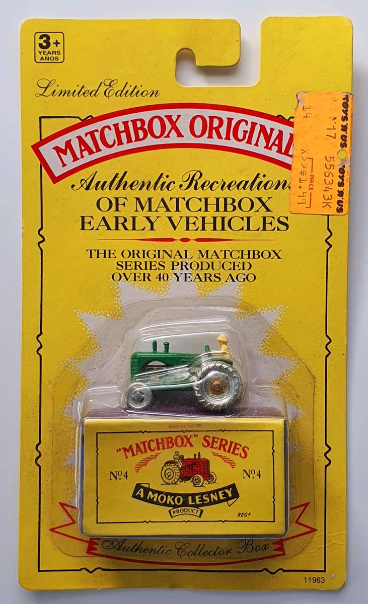 LTD. ED. 1992 MOKO LESNEY MATCHBOX ORIGINALS "THE MASSEY HARRIS TRACTOR"