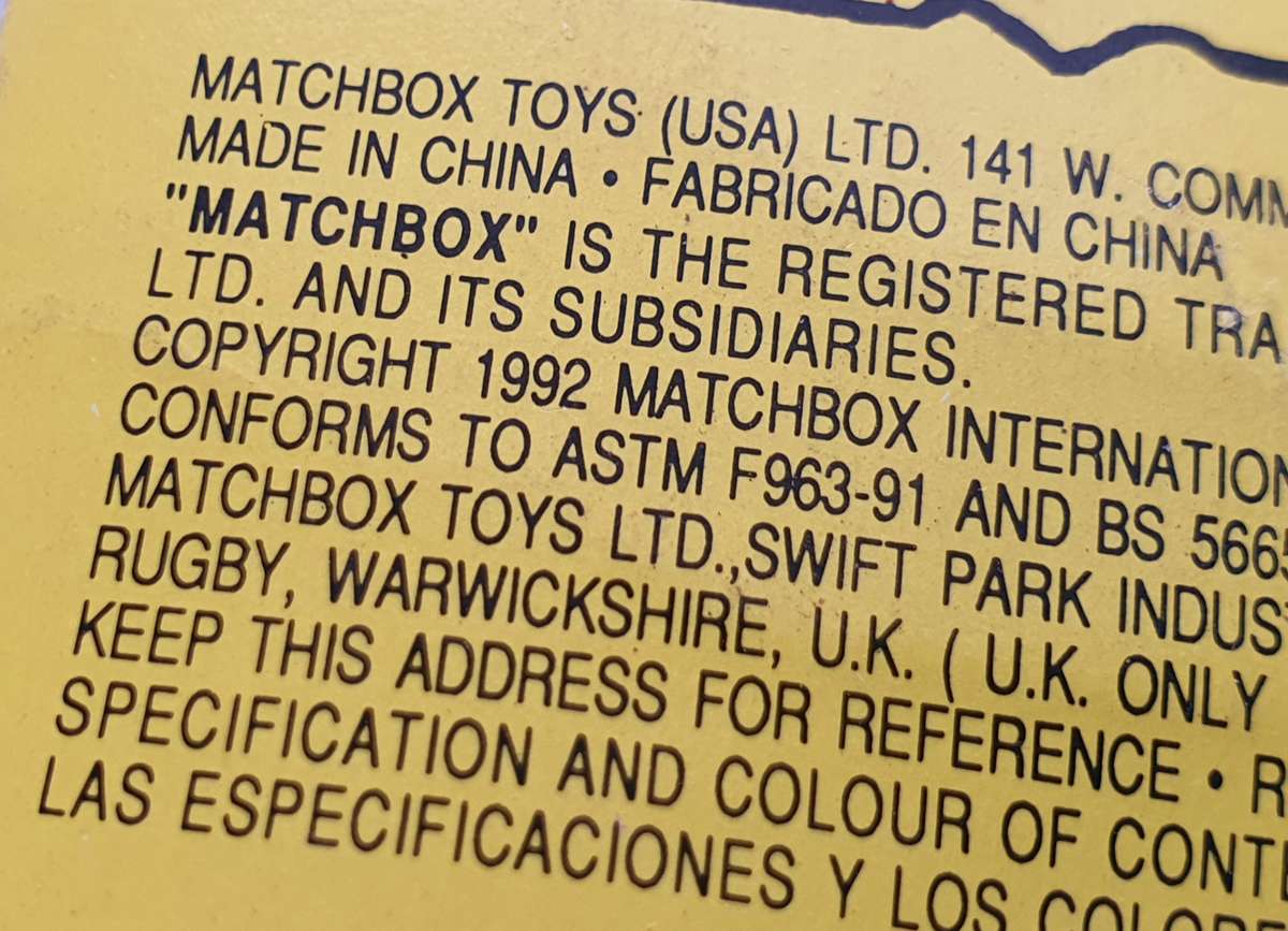 LTD. ED. 1992 MOKO LESNEY MATCHBOX ORIGINALS "THE MASSEY HARRIS TRACTOR"