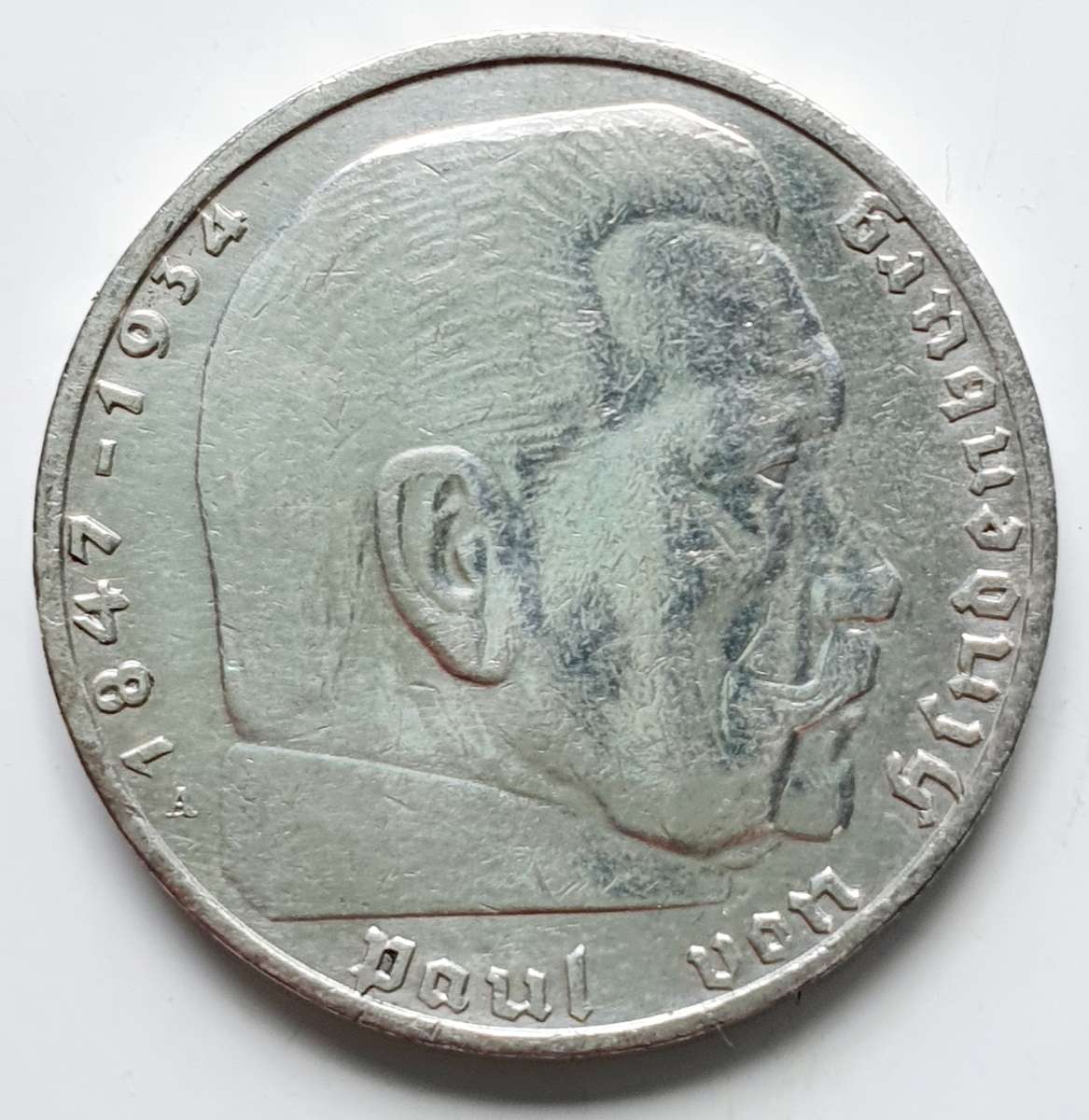 1937 - 2 DEUTSCHE REICHS MARK - SILVER - TOP COIN