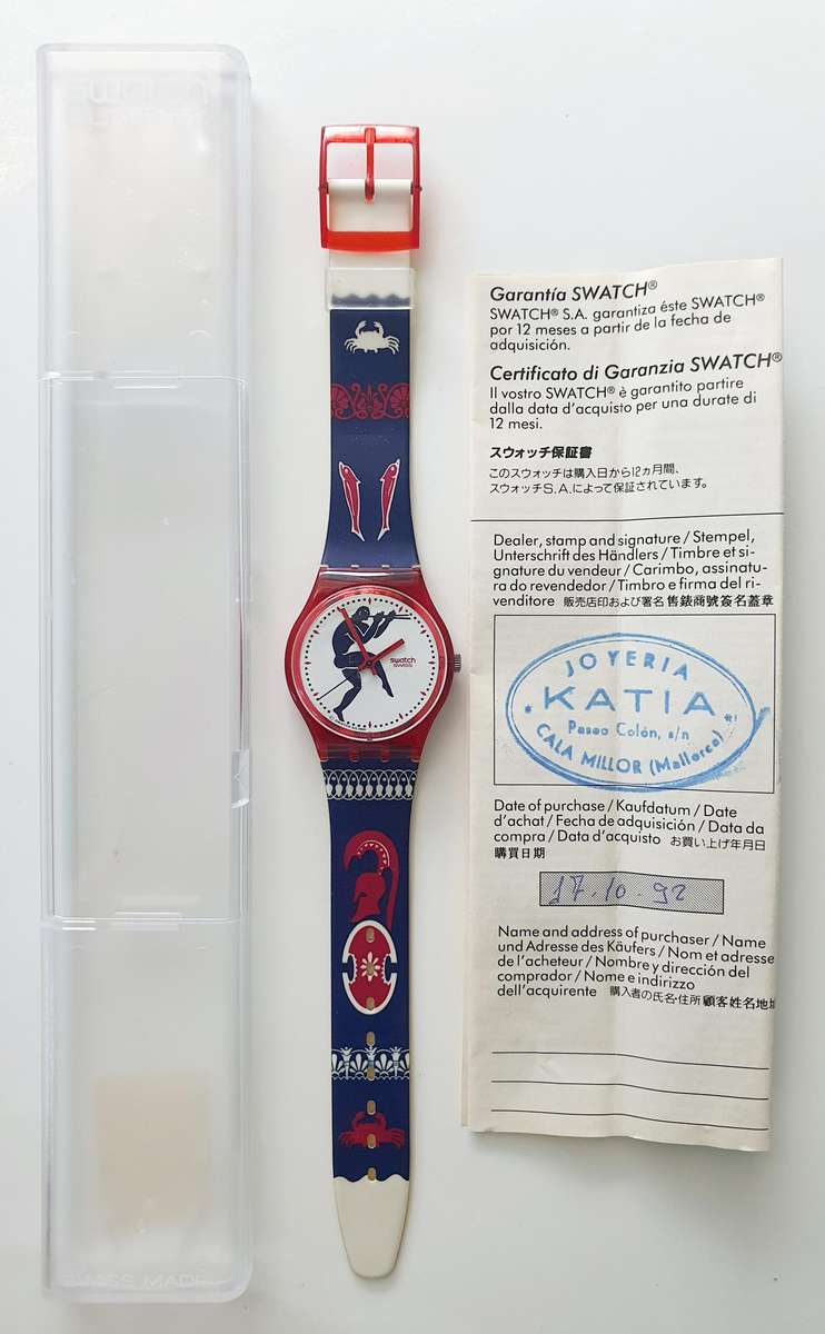 VINTAGE 1992 SWATCH GR111 GENT TEDOPHORUS - MINT UNWORN CONDITION