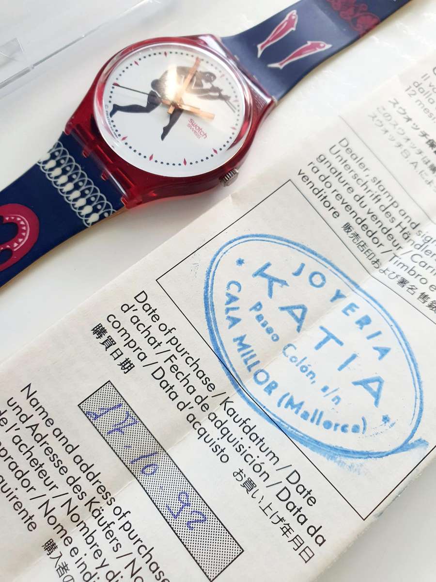 VINTAGE 1992 SWATCH GR111 GENT TEDOPHORUS - MINT UNWORN CONDITION