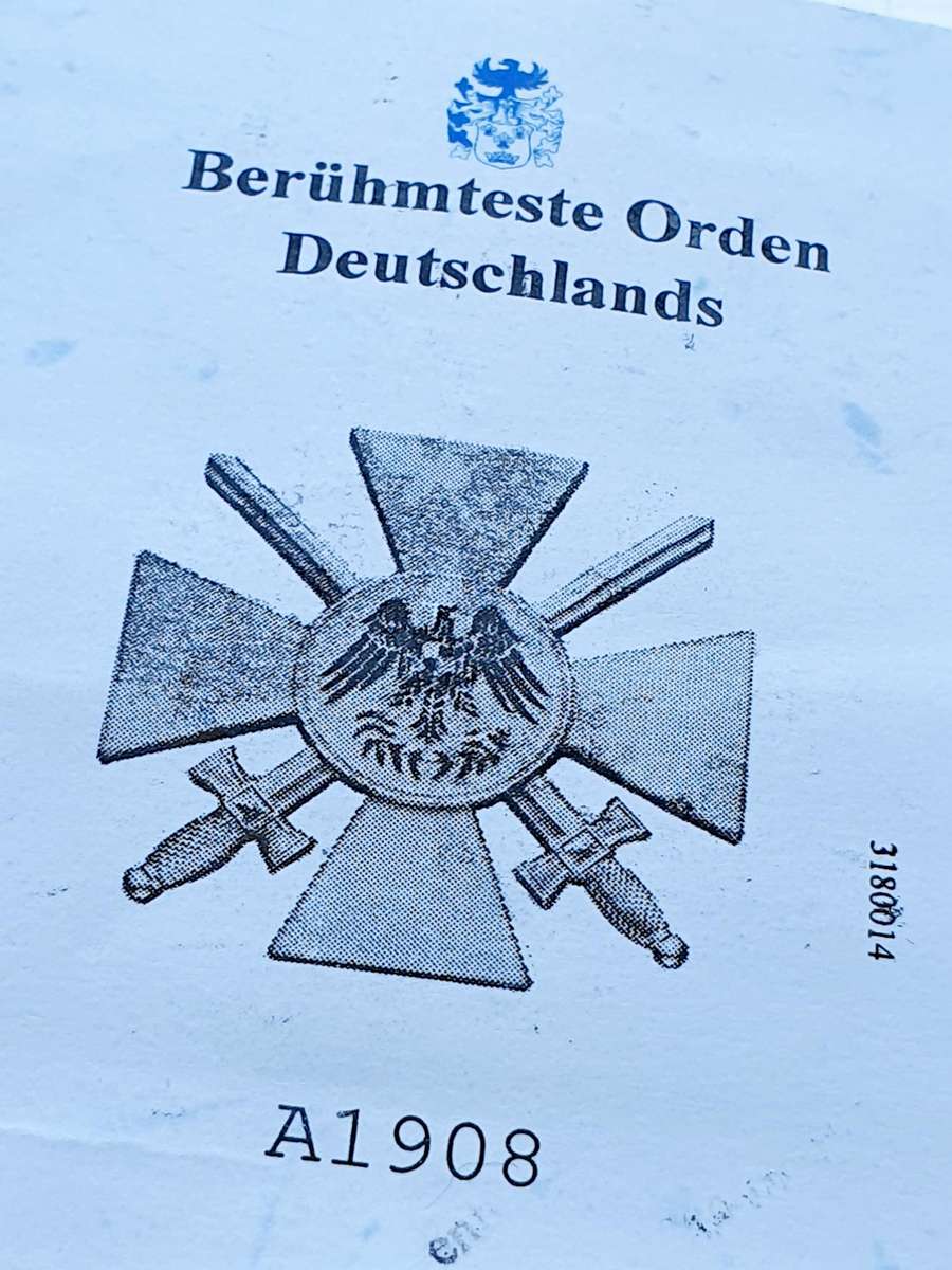 GÖDE Prussia Red Eagle Order  Cross 2nd Class with Swords - Ltd. Edition