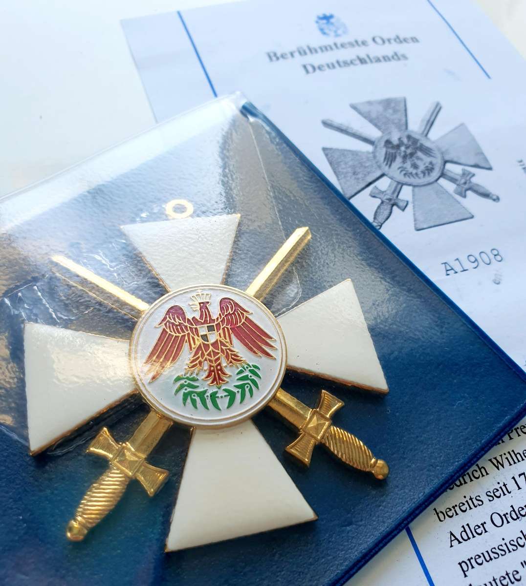 GÖDE Prussia Red Eagle Order  Cross 2nd Class with Swords - Ltd. Edition